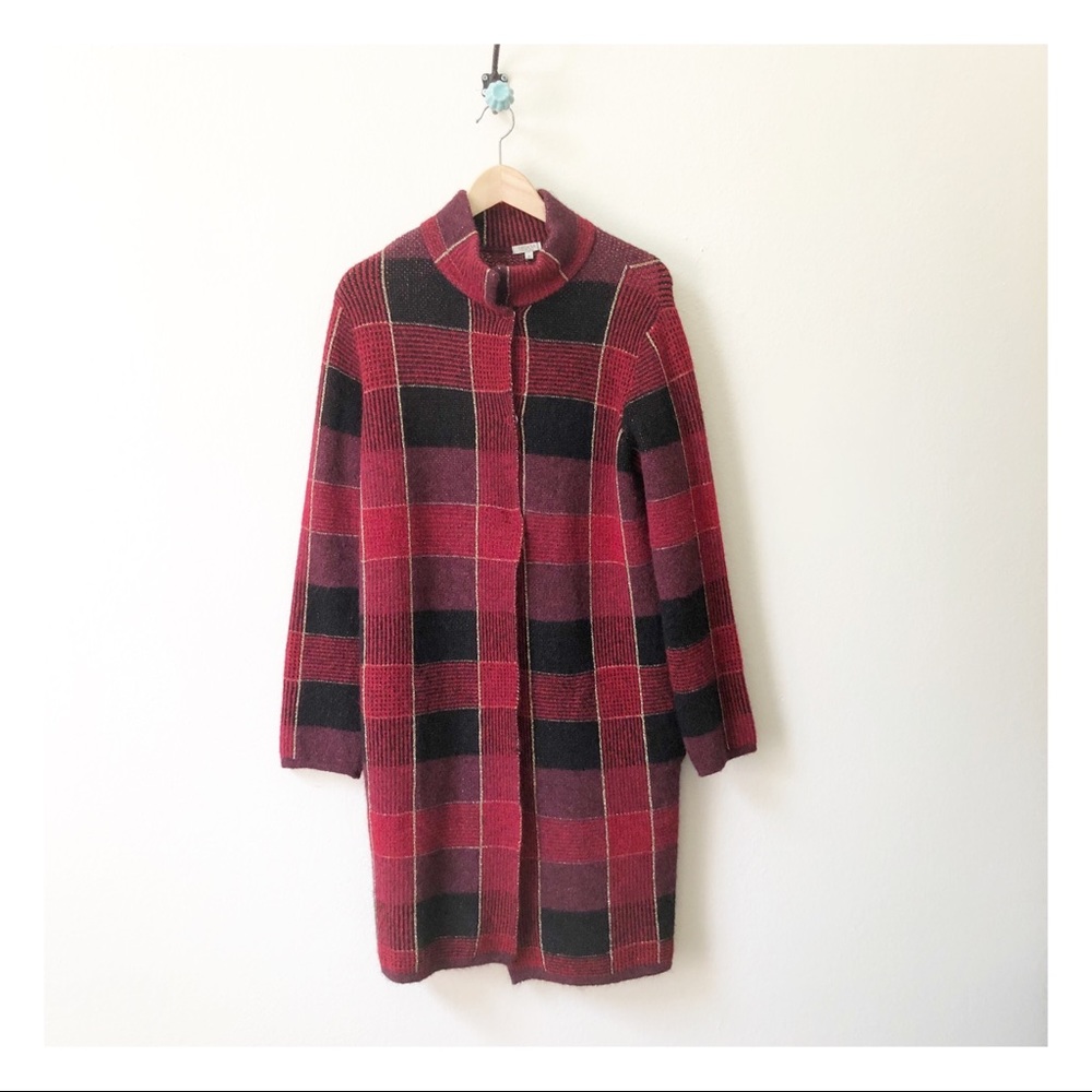 🆕 ORIANA red black gold oversized wool sweater